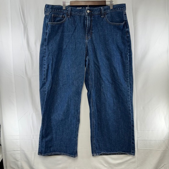 Old Navy Denim - Old Navy Wow Baggy Wide Leg Jeans Women 18 Dark Wash Mid Rise Denim